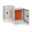 CAJA DE CONTROL 500X400X250mm IP66 USO EXTERIOR C/PUERTA Y CERRADURA DOBLE FONDO PINTURA ELECTROSTATICA BEIGE 