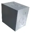 CAJA DE DERIVACION METALICA 150x150x100mm (6X6X4") EMT PREPONCHADA PINTURA ELECTROSTATICA GRIS