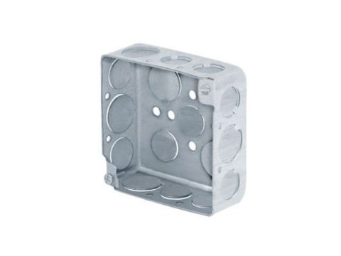 CAJETIN METALICO CUADRADO 4X4" SALIDA COMBINADA 1/2" - 3/4"