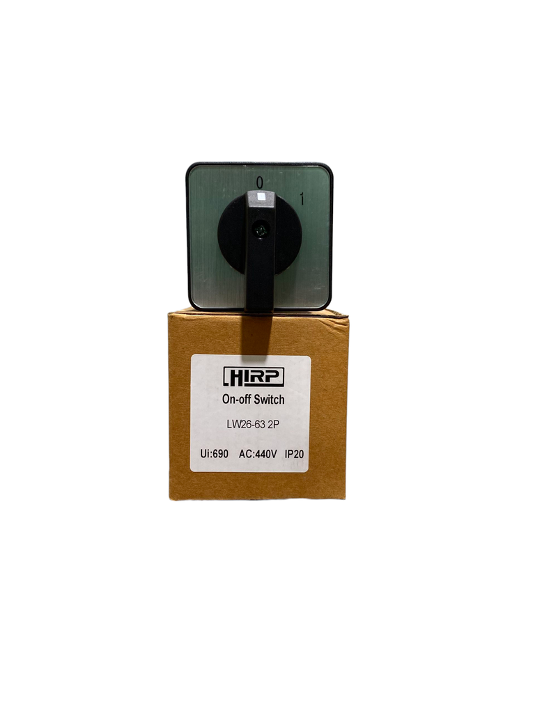 SELECTOR CONMUTADOR MANUAL ON-OFF 63A 440V 2P