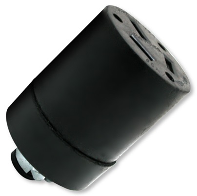 TOMACORRIENTE HEMBRA AEREA DE GOMA POLARIZADO 2P+T 3x20 A 110-220 Vca TOM-11 FERMETAL