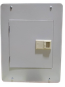 TABLERO RESIDENCIAL 12 CIRCUITOS MONOFASICO EMPOTRABLE PREPONCHADA C/PUERTA Y PINTURA ELECTROSTATICA GRIS 125A 