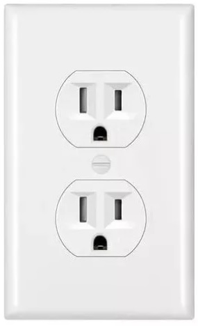 TOMACORRIENTE DOBLE TIPO 270 POLARIZADA BLANCA C/TAPA 15 A 125 V NEMA 5-15R EMPOTRAR ETT-17-1 CLASSIC LUX
