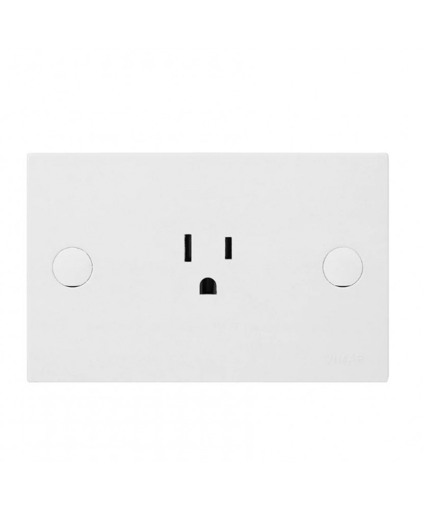 TOMACORRIENTE SENCILLO 120V 2P+T ESTANDAR AMERICANO VIMAR
