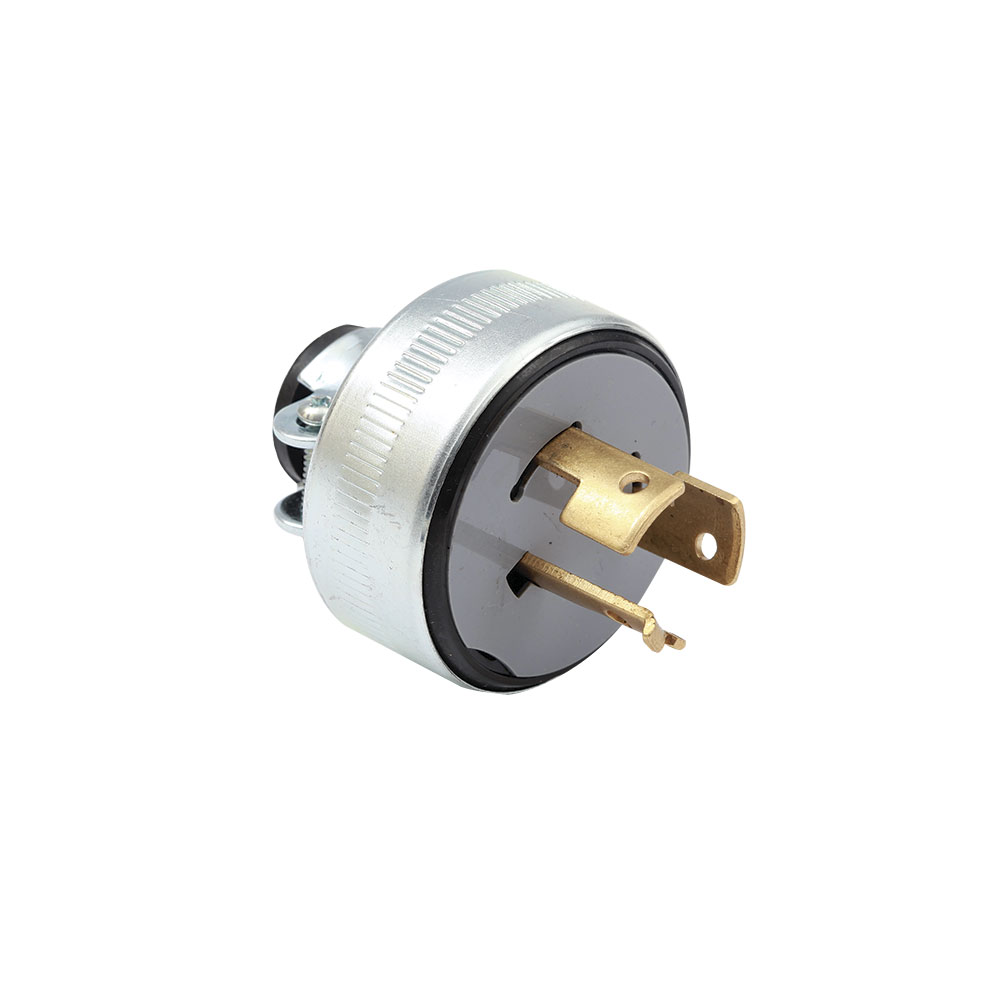 ENCHUFE P/GENERADORES ELECTRICOS MEDIA VUELTA 3P 20AMP 
125V / 250V - 20A - 3P 3W - PINES DE COBRE - RING METAL