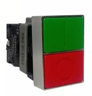 PULSADOR DOBLE  METALICO RASANTE