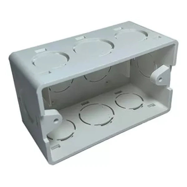 CAJETIN PLASTICO RECTANGULAR  4X2" PVC CONDUIT ELECTRICIDAD GENERICO