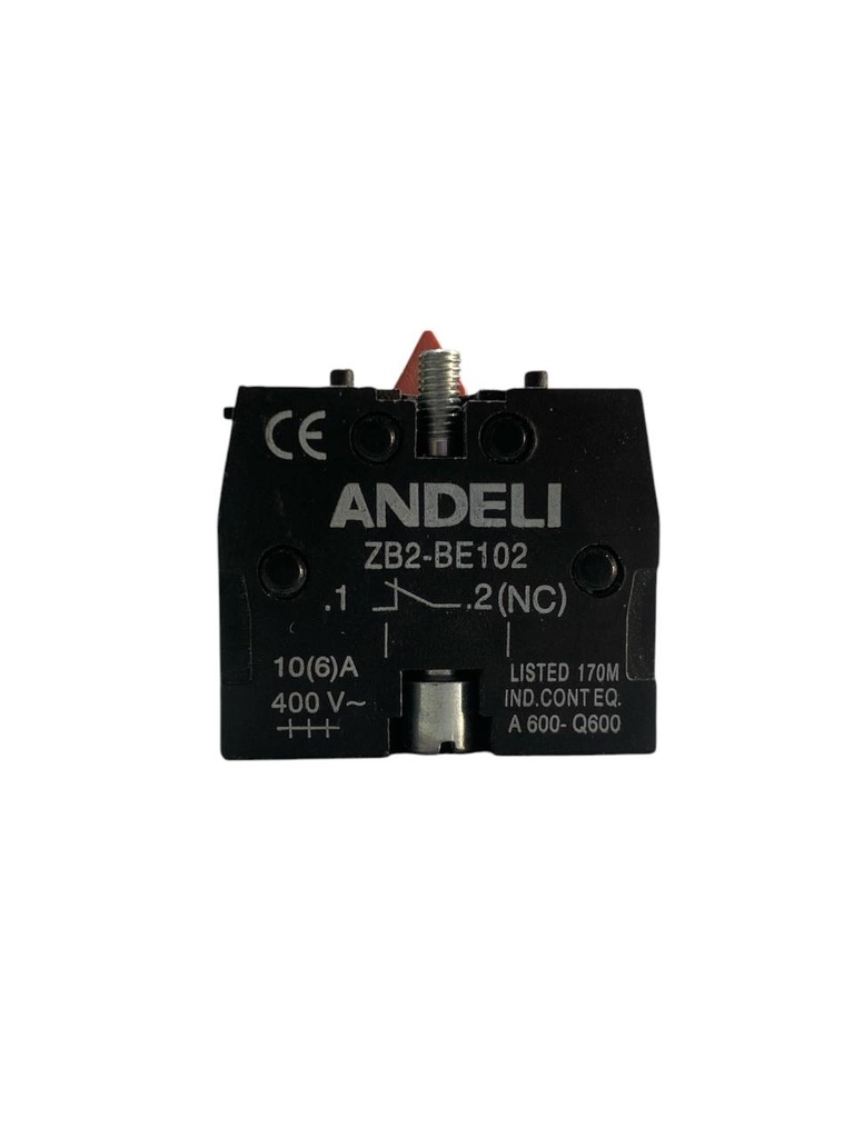 BLOQUE DE CONTACTO NORMALMENTE CERRADO (NC) 10A 400V