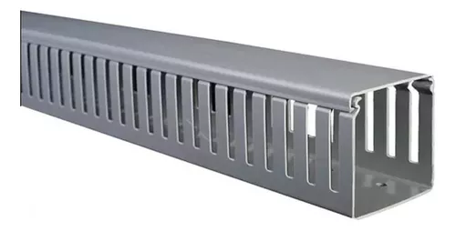 CANALETA RANURADA 60x40mm x 2m C/TAPA PVC  