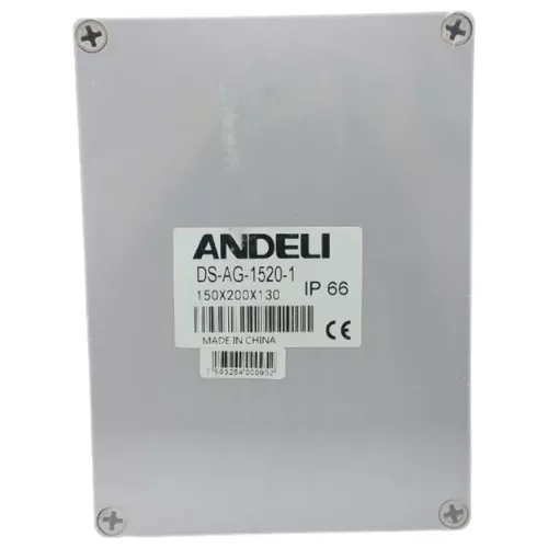 CAJA DE DERIVACION PLASTICA 150X200X130mm (5,9X7,9X5,1") IP66  COLOR GRIS ANDELI