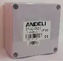 CAJA DE DERIVACION PLASTICA 125X125X75mm (4,9X4,9X2,9") IP66 COLOR GRIS ANDELI
