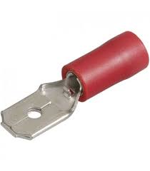 TERMINAL MACHO ROJO 250 P/CABLE 22-16AWG 1/4" 6.35MM
