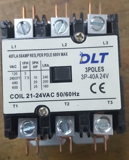 CONTACTOR PROPOSITO DEFINIDO 3P 40 A BOBINA 24 Vca 50/60 Hz. HVAC