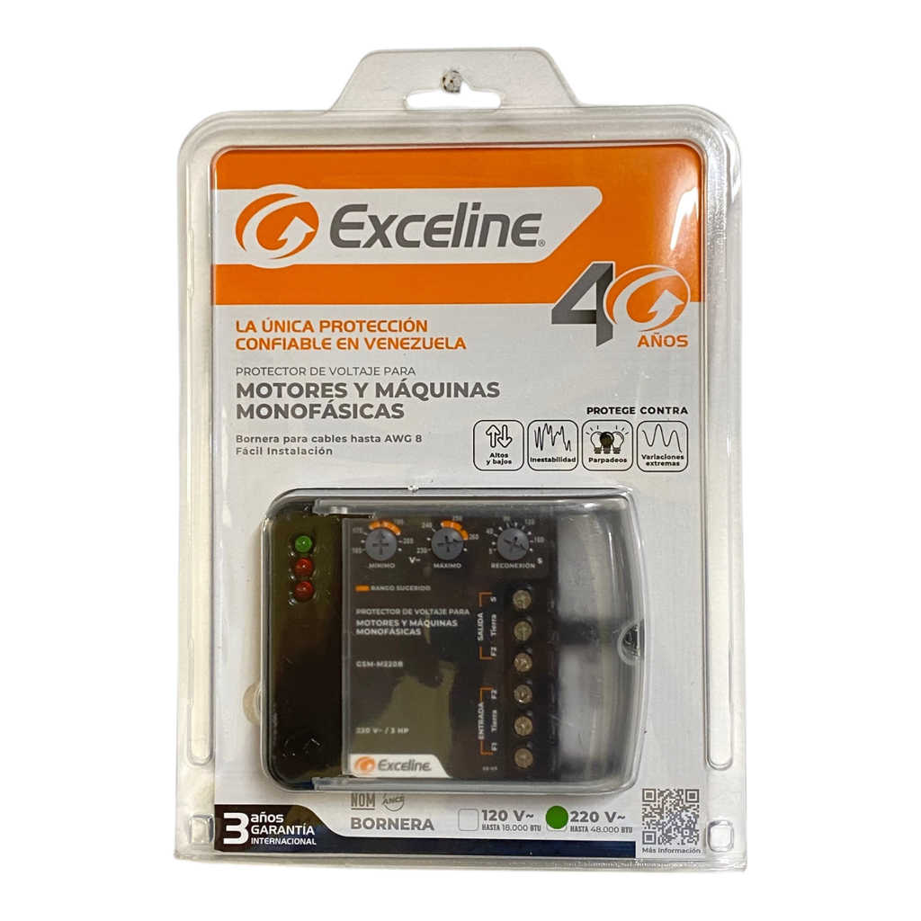 PROTECTOR DE VOLTAJE 1Ø 220 V P/MOTORES Y MAQUINAS MONOFASICAS