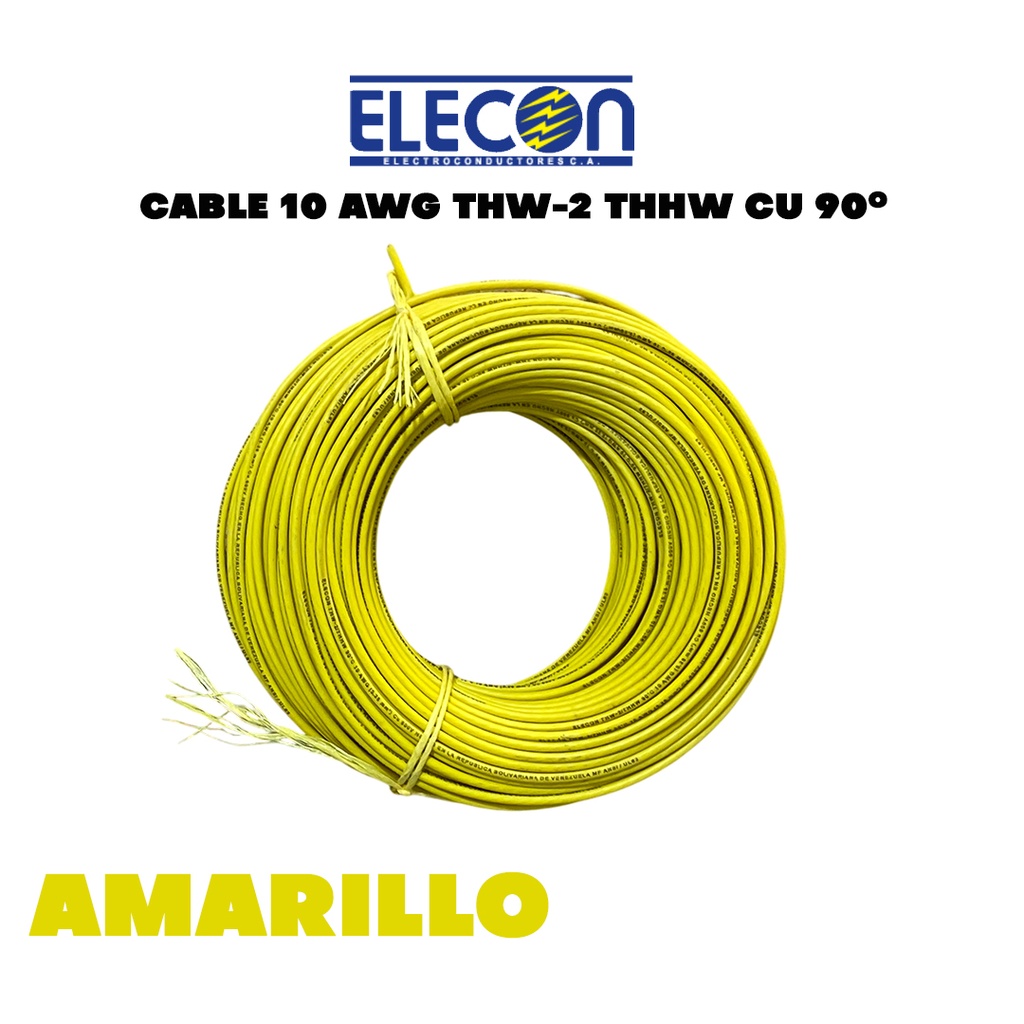 CABLE 10 AWG THW-2 THHW / CU 90°/ PVC 600V