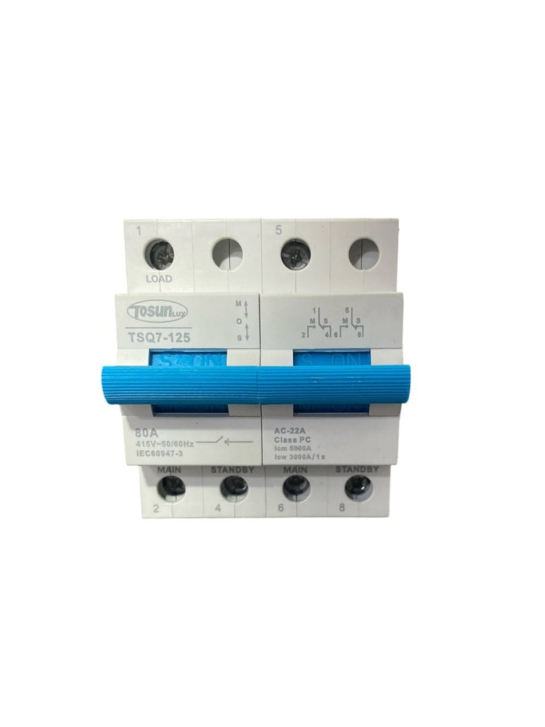 TRANSFERENCIA CONMUTADOR 2X80 AMP MARCA TOSUN