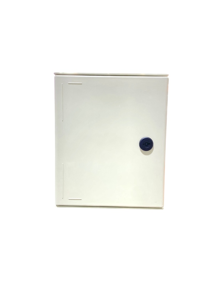CAJA DE CONTROL 300X250X140mm IP65 USO EXTERIOR C/PUERTA Y CERRADURA DOBLE FONDO POLIESTER BEIGE