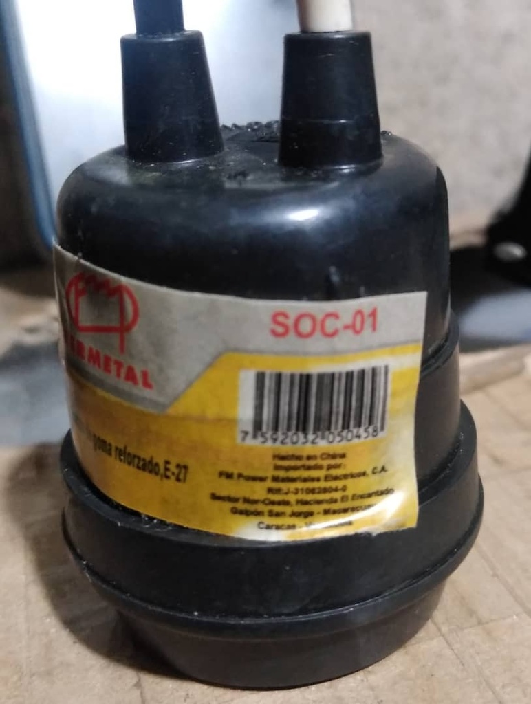 SOCATE E27 GOMA-PORCELANA REFORZADO SOC-01 FERMETAL