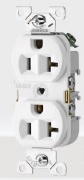 TOMACORRIENTE DOBLE POLARIZADO BLANCO 20 A/125 V NEMA 5-20R EMPOTRABLE CR20W EATON