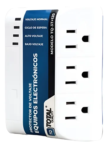 PROTECTOR DE VOLTAJE PARA EQUIPOS ELECTRONICOS,120V 3 TOMAS