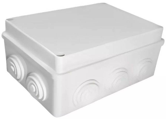 CAJA DE DERIVACION PLASTICA 150x110x70mm (6X4,3X2,7") IP55 PREPONCHADA HERMETICA COLOR BLANCO SCAME
