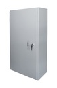 CAJA PARA TABLERO SUPERFICIAL 700X500X150mm NEMA 3R USO EXTERIOR C/PUERTA Y CERADURA DOBLE FONDO PINTURA ELECTROSTATICA GRIS NLAB512
