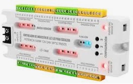 CONTROLADOR DE INDUCCION DE LUZ LED PARA ESCALERAS 500 W 12/24 Vcc 3 A 32 PASOS LD-1868 ILUM-VEN
