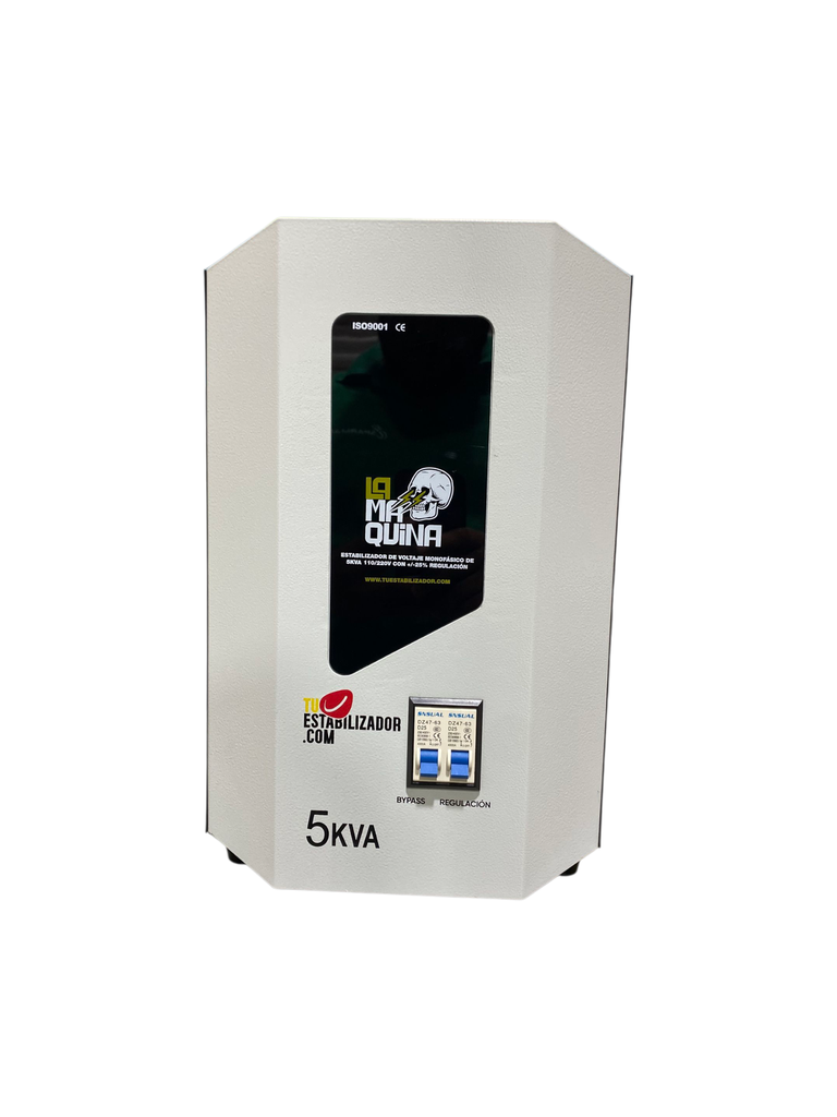 ESTABILIZADOR DE VOLTAJE MONOFASICO DE 5 KVA 110/220 VAC CON +/- 25% REGULACION 