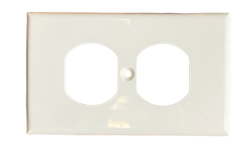 TAPA P/TOMACORRIENTE DOBLE TIPO 270 PLASTICA BLANCA