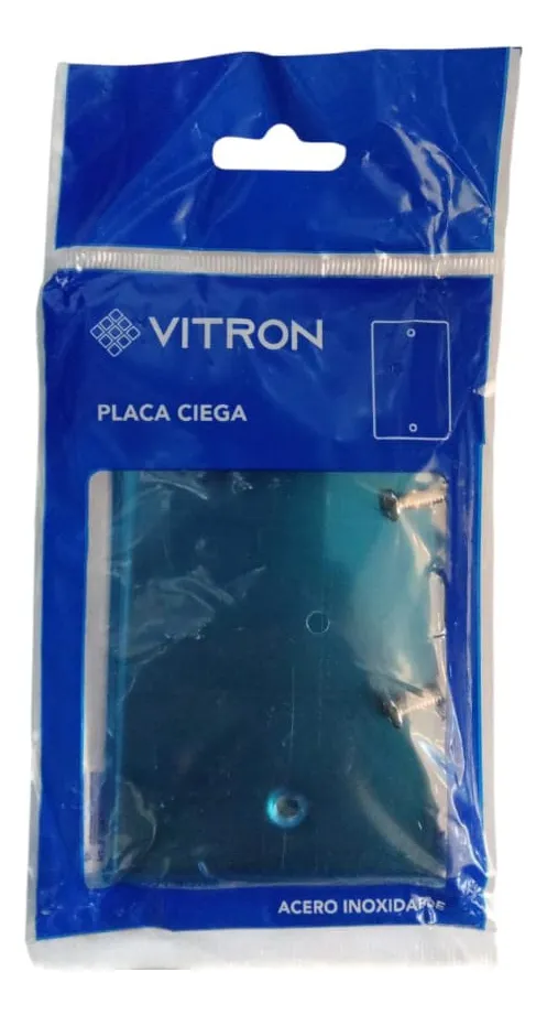 TAPA CIEGA METALICA RECTANGULAR 4X2" ACERO INOXIDABLE