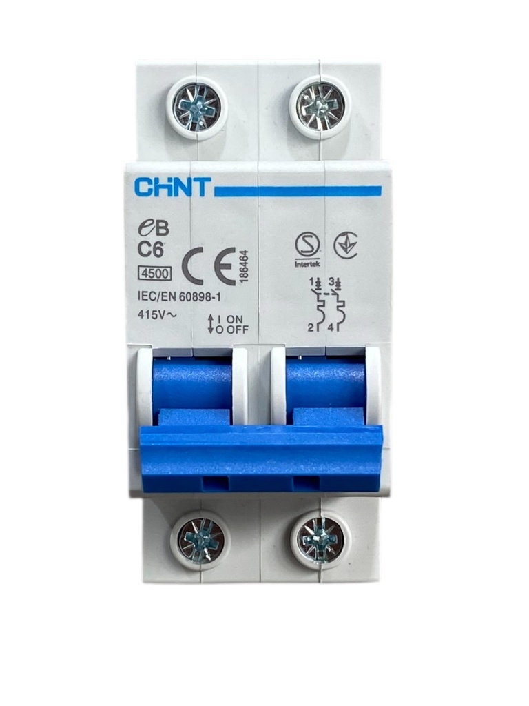 MINI BREAKER 2X6A 4,5 KACC CURVA C 120/400V 50/60HZ 