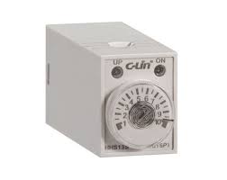 RELÉ TEMPORIZADOR 8 PINES, 220V/5ª 0,1S A 100H MARCA C-LIN CON BASE