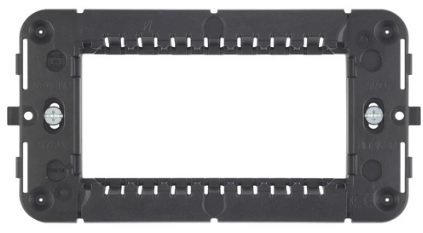 SOPORTE 4M+TORNILLOS P/CAJAS EMPOTRABLES 4 MODULOS NEVE UP 09614 VIMAR