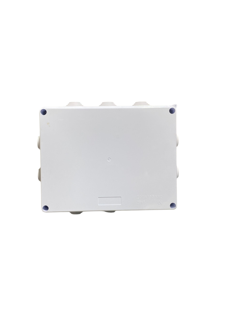 CAJA DE DERIVACION PLASTICA 200X155X80mm (7,9X6X3") PVC PREPONCHADO IP65