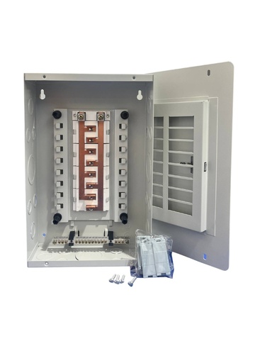 [TFM-22] TABLERO RESIDENCIAL 16 CIRCUITOS MONOFASICO EMPOTRABLE C/PUERTA PREPONCHADA Y PINTURA ELECTROSTATICA GRIS 125A