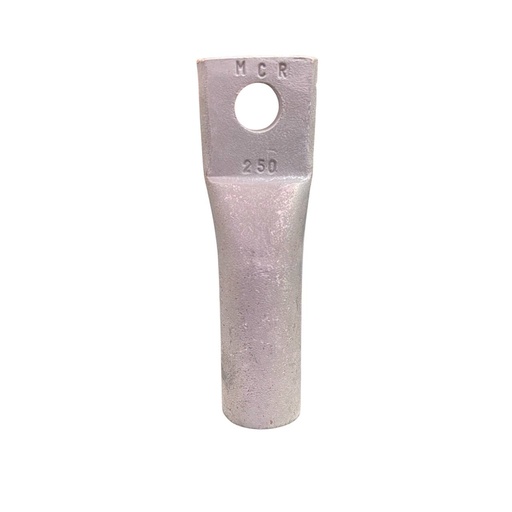[BM250-1/2] TERMINAL ANILLO 1H P/CABLE #250MCM OJAL 1/2" ALUMINIO CAÑON LARGO