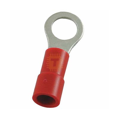 [RV1-25-5] TERMINAL ANILLO ROJO P/CABLE 22-16AWG OJAL 13/64" 5.3MM