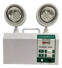 [L5038] LAMPARA DE EMERGENCIA LED 2,5W RECARGABLE DOBLE FARO 110-120V 150LM/W 6.500°K IP20 