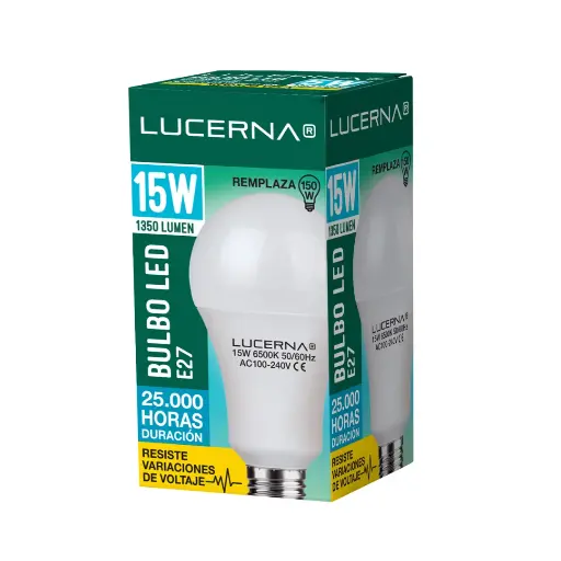 [15WA606K] BOMBILLO LED 15W 1.350LM 6.500°K IP20 100-275V E27