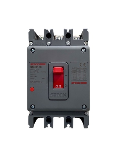 [SDJS100] BREAKER 3X100A CAJA MOLDEADA  36 KACC/220 V - 25 KACC/440 V 