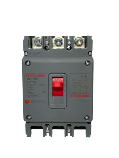 [SDJS200] BREAKER 3X200A CAJA MOLDEADA  42KA 220 VAC - 29 KA 440 VAC SDJS200 STECK