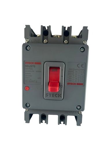 [SDJS70] BREAKER 3X70A CAJA MOLDEADA 36KA 220V - 25KA 440V