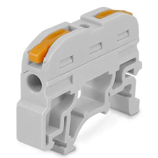 [KV121] CONECTOR RAPIDO 1P P/RIEL 32AMP P/CABLE 28-12AWG