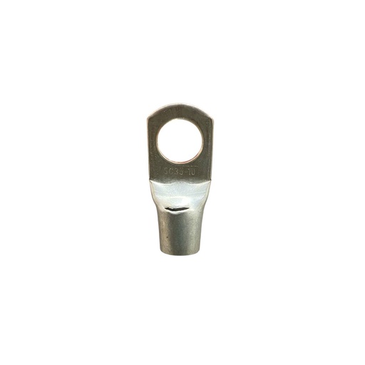 [SC35-10] TERMINAL ANILLO 1H P/CABLE #2AWG OJAL 3/8" 10mm (35 mm2) COBRE ESTAÑADO CAÑON CORTO
