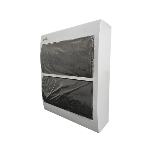 [TSD2-MG24] TABLERO DE DISTRIBUCION PLASTICO 24 CIRCUITOS SUPERFICIAL INTERIORES RIEL DIN BLANCO