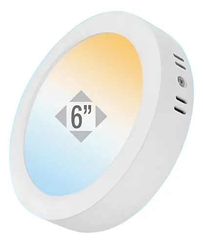 [818SCL3T] PANEL LED 18W REDONDO SUPERFICIAL 3 TONOS (3K, 4K Y 6K)  8" COMPACT LUMEN