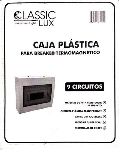 [TFM-51] TABLERO DE DISTRIBUCION PLASTICO 13 CIRCUITOS SUPERFICIAL RIEL DIN