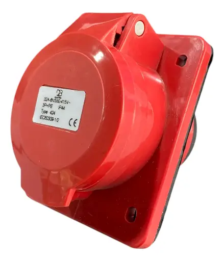 [TO0132] TOMA INDUSTRIAL HEMBRA 4PX32A(3P+T) EMBUTIR 6H 380/415V
