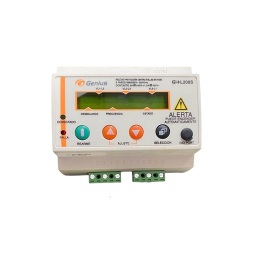 [GI+L208S] RELE DE PROTECCION CONTRA FALLAS DE FASE LINEA A LINEA PANTALLA DIGITAL