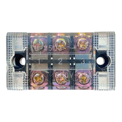 [TB-2503] BORNERA DE BAQUELITA O REGLETA DE DISTRIBUCION 25A 3P